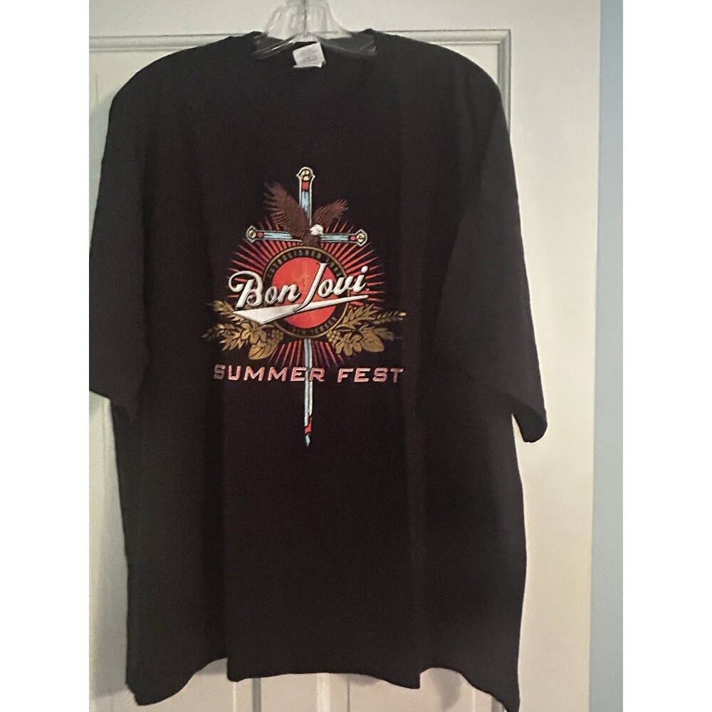 Gildan Heavy Cotton Bonjovi Summerfest T-Shirt  Size 2XL